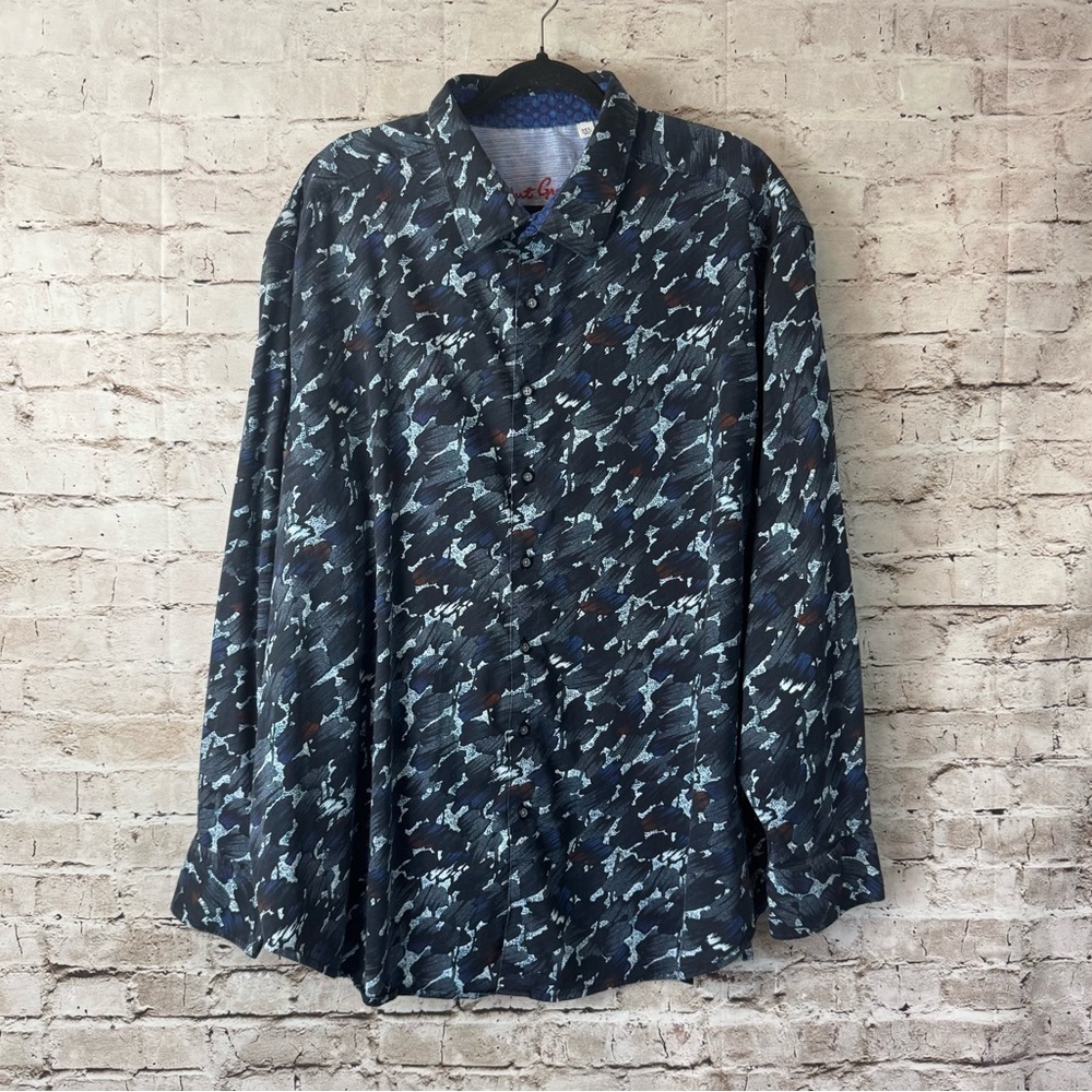 Robert Graham 3XL Long Sleeve Button Down Shirt Black Blue Orange White RG
